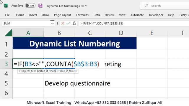 Create Dynamic List Numbering in Microsoft Excel смотреть онлайн