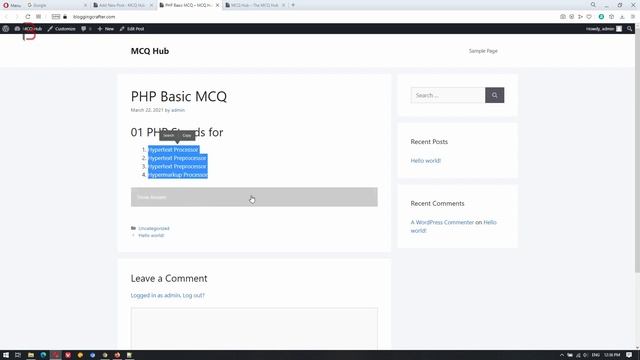How To! Add Quetion & Answer on MCQ Website Without any Plugin 2021 смотреть онлайн