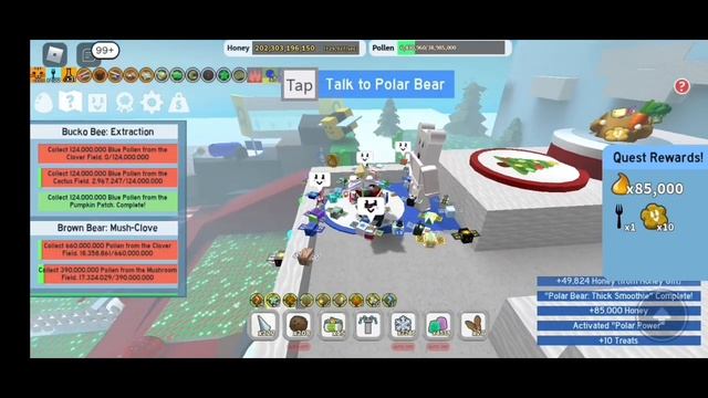 400th Polar Bear Quest *Treats and Bond* - Bee Swarm Simulator смотреть онлайн