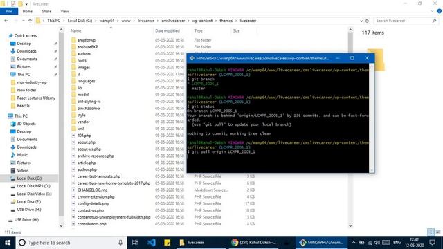 How to pull code using git bash command Prompt #GitPull #Bitbucket #Git смотреть онлайн