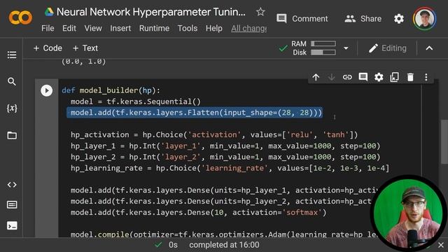 Automatic Neural Network Hyperparameter Tuning for TensorFlow Models using Keras Tuner in Python смотреть онлайн