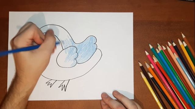 Рисование птички для детей / Bolalar uchun qushlarni chizish / Drawing birds for children смотреть онлайн