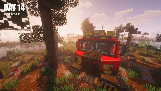 100 DAYS ON A ROVER IN A DEAD SWAMP IN MINECRAFT смотреть онлайн