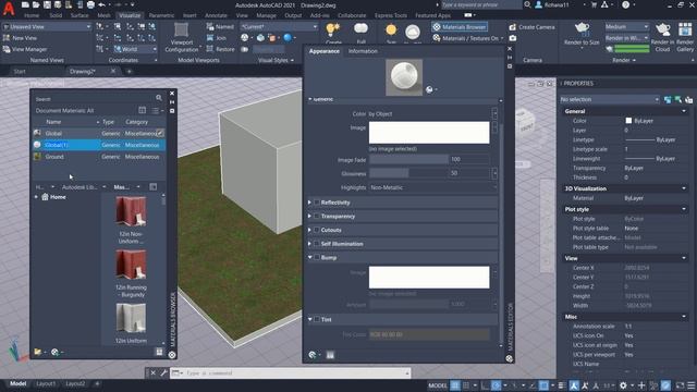 [PART 43] AutoCAD 2021 Custom Texture And Bump Effect Essential Training For Beginner смотреть онлайн
