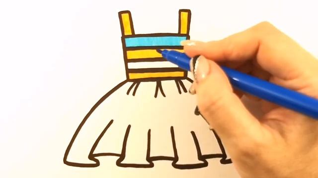 Как нарисовать КРАСИВОЕ ПЛАТЬЕ / мультик раскраска для детей / Нарисуй Ка смотреть онлайн