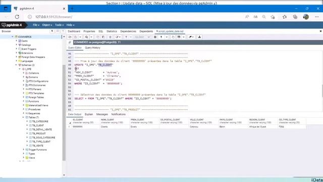 UPDATE SET/UPDATE SET with SELECT statement-SQL (Mise à jour des données -pgAdmin 4) - PostgreSQL # смотреть онлайн
