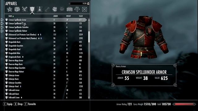 The Elder Scrolls V: Skyrim - Crimson Spellbinder Armor Mod смотреть онлайн