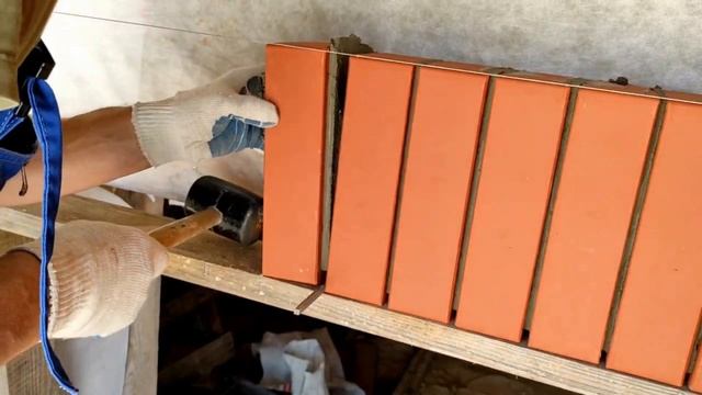 Перекрытие дверного проема из кирпича типа "шашлык"/Overlapping of a doorway from a brick. смотреть онлайн