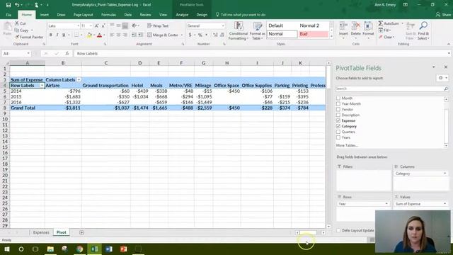 How to Analyze an Expense Log with Pivot Tables (and with the =SUMIF Formula) смотреть онлайн