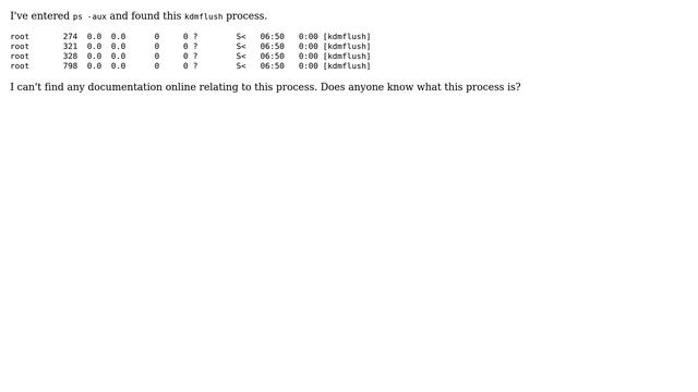 Ubuntu: What is kdmflush? смотреть онлайн