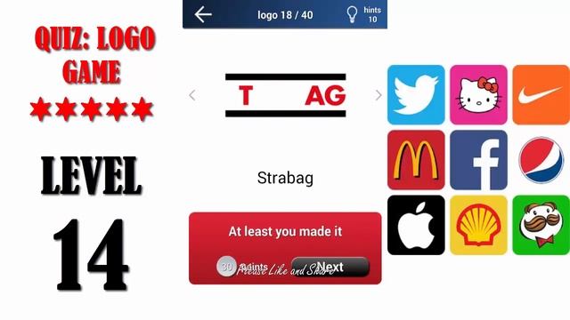 Quiz: Logo Game Level 14 - All Answers - Walkthrough ( By Lemmings at work ) смотреть онлайн
