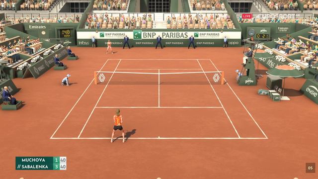 Karolina Muchova VS Aryna Sabalenka | Roland Garros 2023 | Tennis Elbow 4 | CPU Vs CPU