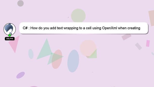 C# : How do you add text wrapping to a cell using OpenXml when creating excel files? смотреть онлайн