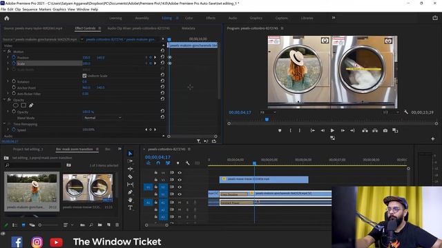 How to Zoom Through Mask Window Transition Effect in Adobe Premiere Pro CC (Tutorial) смотреть онлайн