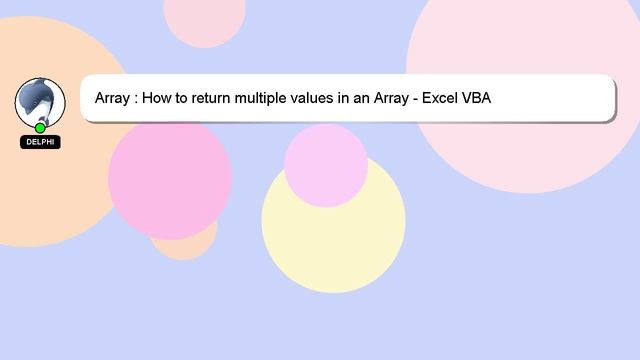 Array : How to return multiple values in an Array - Excel VBA смотреть онлайн