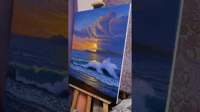 Beautiful sunset! Beautiful seascape! Красивый морской закат! смотреть онлайн