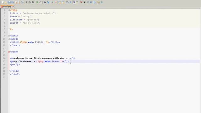 php beginner lesson part2 first coding... смотреть онлайн