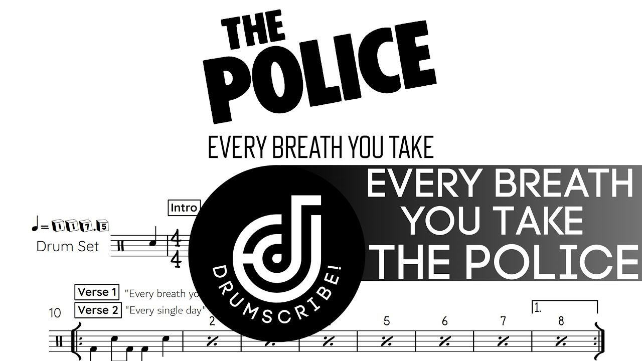 The Police - Every Breath You Take (Drum Transcription) | Drumscribe!