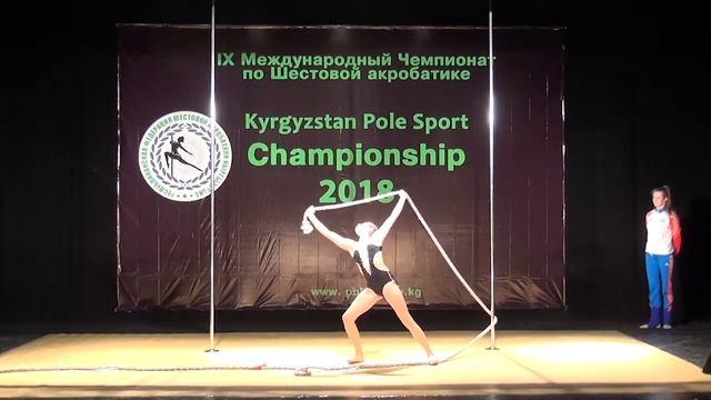 Вихорева София. Pole Kids Art. Kyrgyzstan Pole Sport Championship 2018 смотреть онлайн