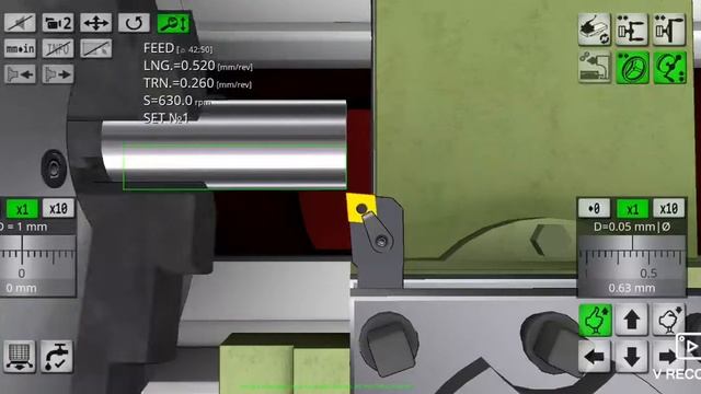 Lathe simulator tutorial 2 (Facing) смотреть онлайн