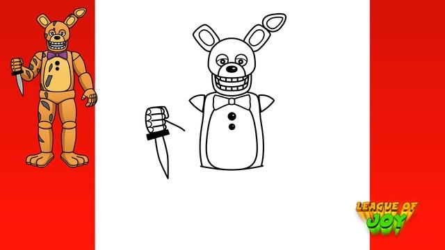 How to DRAW SPRING BONNIE - Five Nights at Freddy's - [ How to DRAW FNAF Characters ] смотреть онлайн