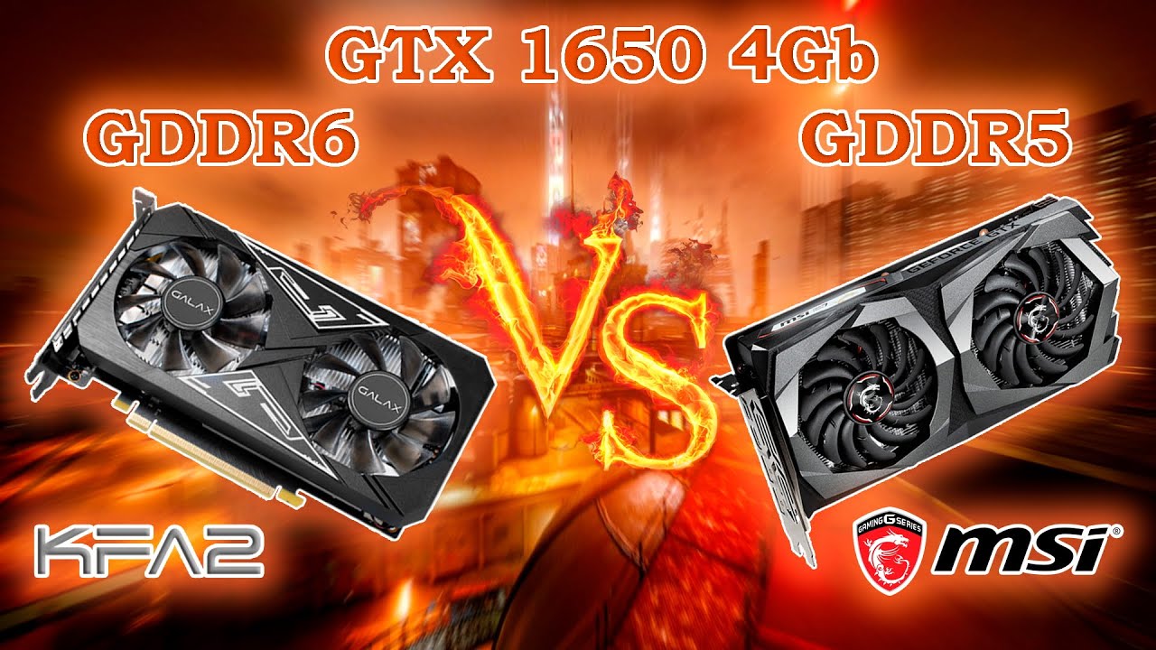 Видеокарты MSI GTX 1650 4Gb GDDR5 и KFA2 GTX 1650 4Gb GDDR6 - сравнительные тесты в играх смотреть онлайн