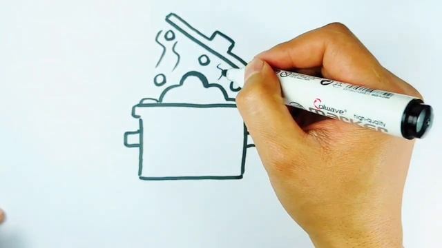 How To Draw A Cooking Pot | Как Нарисовать Кастрюлю | Bolalar uchun qozon chizish | Easy drawing. смотреть онлайн