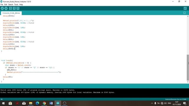 [ Tutorial Arduino ] Serial Monitor Morse Code S.O.S Output LED Using Arduino Uno смотреть онлайн