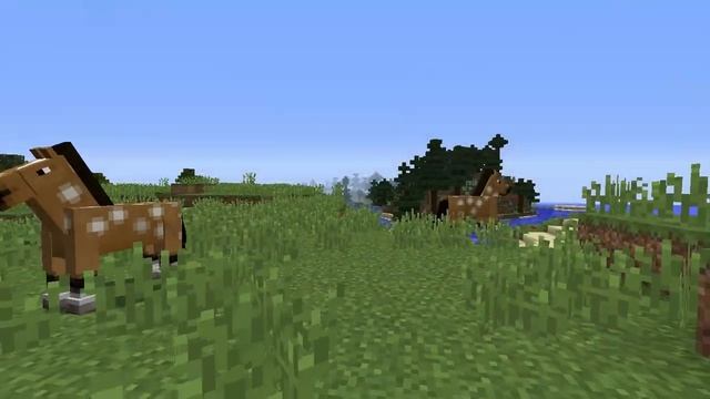 Plains With Many Horses At Spawn - Minecraft 1.12.2 Spawn Seed