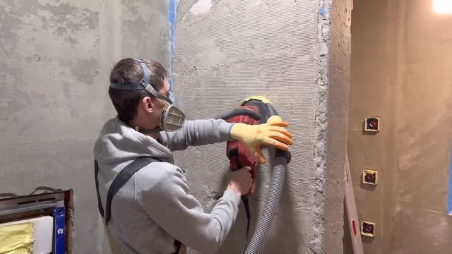 Как Поднять 500К на Крупноформатной Плитке | Штукатурка Стен в Ванной Комнате Часть 1 смотреть онлайн