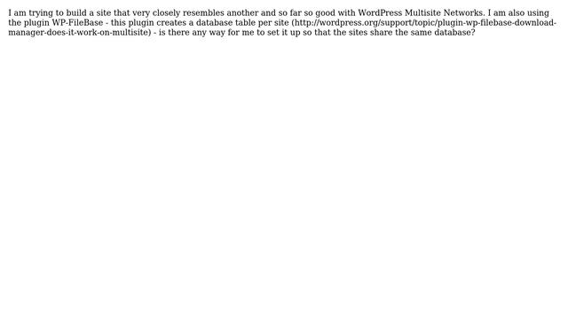Wordpress: Plugin data shared in Multisite смотреть онлайн
