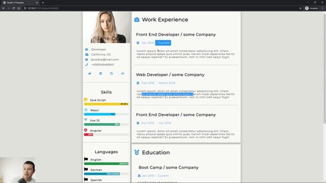 Advance CSS and SASS Course | Update on Project Simple CV Template смотреть онлайн