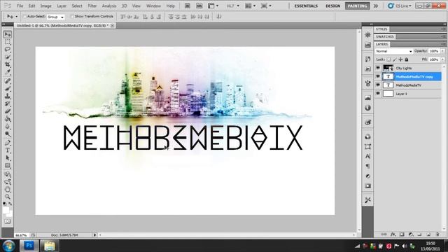 Creating a Basic Desktop Background In Photoshop CS5 смотреть онлайн