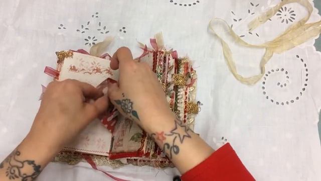 Cardinal rose vintage Christmas junk journal for crafty Irene, dt project for ArtyMaze pt 1 смотреть онлайн