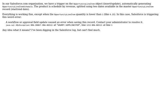 Salesforce: java.sql.SQLException error caused by OpportunityLineItem DML request (2 Solutions!!) смотреть онлайн