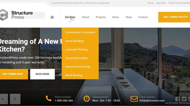 StructurePress Construction and Architecture WordPress Theme смотреть онлайн