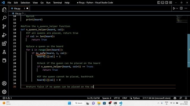 Python program to implement n-queens problem using backtracking | Python Tutorials for Beginners смотреть онлайн