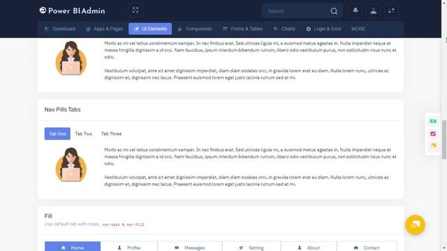 Power BI Dashboard Bootstrap Admin Template with LTR Light Theme смотреть онлайн