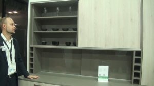 Концепция маленькой кухни. Раздвижные фасады.