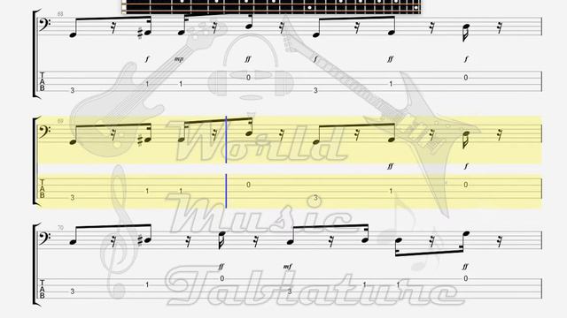 Elefante Asi es la vida BASS GUITAR TAB смотреть онлайн
