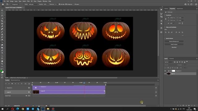 GLOW ANIMATION: How to make a simple animation in Photoshop. Halloween.