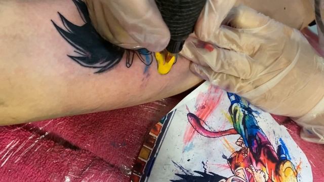 Goku Anime Tattoo Time Lapse | Dragon Ball Character Tattoo смотреть онлайн