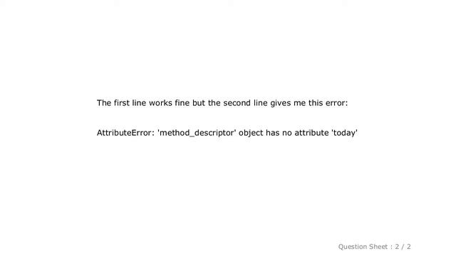 Django : python - django: why am I getting this error: AttributeError: 'method_descriptor' object h смотреть онлайн
