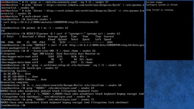 Arch Linux installation recording to kernel 5.5.4-arch1-1 (testing) смотреть онлайн