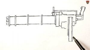 How to draw a Minigun easy