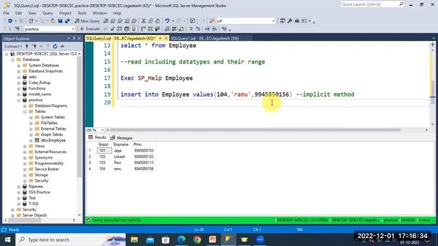 5. SQL SERVER | DATA TYPES | INTRODUCTION - 2 смотреть онлайн