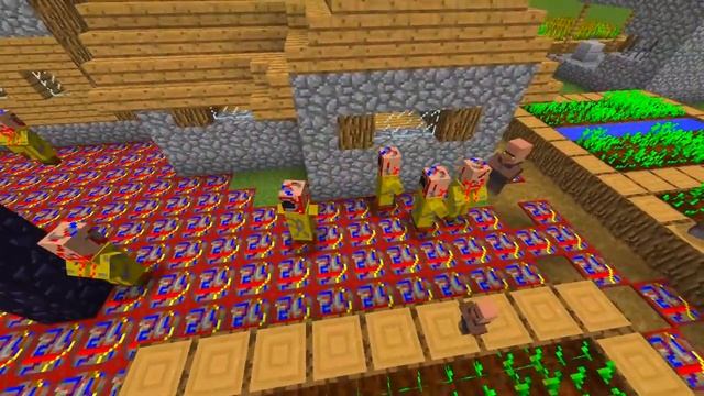 АНИМАТРОНИКИ ЗАРАЗИЛИ деревню ЖИТЕЛЕЙ в Майнкрафт Фнаф Fnaf Minecraft  пять ночей с фредди