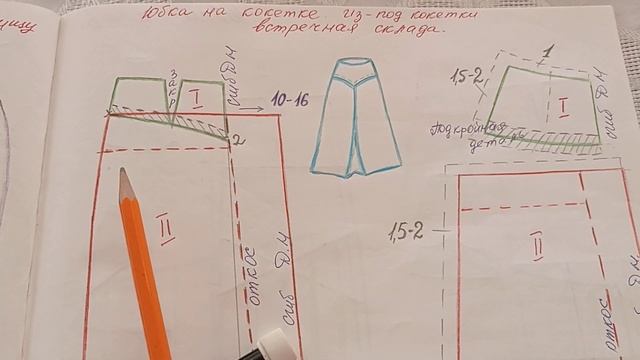 Юбки со складками и воланами