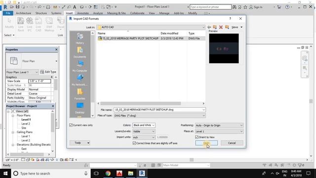 How to import autocad file in revit software tutorial смотреть онлайн