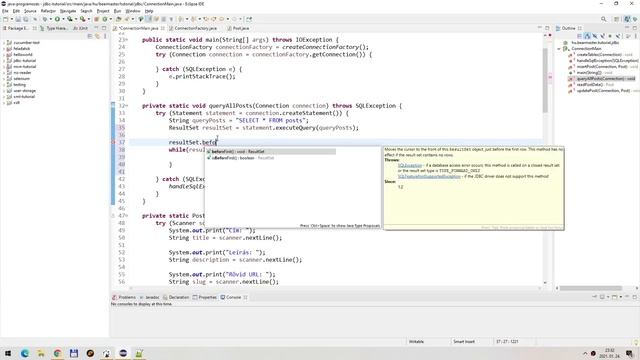 [JDBC #12] SQL lekérdezések végrehajtása (executeQuery + ResultSet) смотреть онлайн